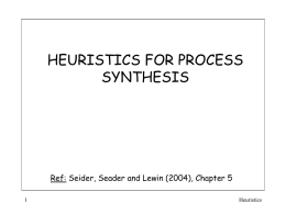 Heuristics for Process Synthesis - ????????