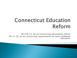 Connecticut Education Reform