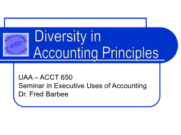 Diversity in Accounting Principles: GAAP vs. IASC