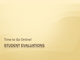 Student Evaluations - Montgomery College