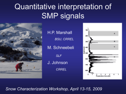 Quantitative interpretation of SMP signals