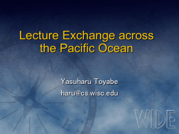 Lecture Exchange with Japan and Wisconsin