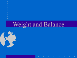Weight and Balance - Kansas State University