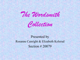 The Wordsmith Collection