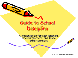 Guide to School Discipline