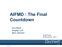 AIFMD Countdown: