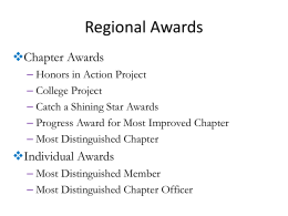 Regional Awards - Phi Theta Kappa
