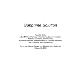 Subprime Solution - Financial Democracy and a New