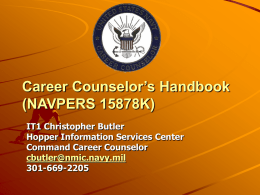 Career Counselor’s Handbook ( NAVPERS 15878K )