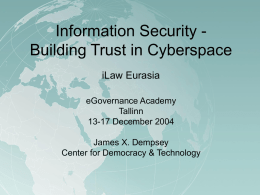 Legal and Policy Framework Supporting Development of the