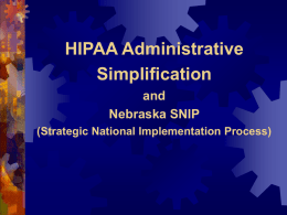 Organizing for HIPAA