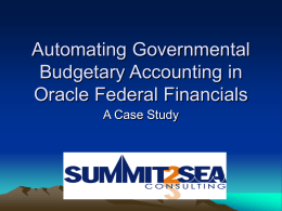 Automating Governmental Accounting in Oracle Federal
