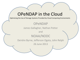 OPeNDAP in the Cloud
