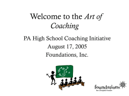 The Art of Coaching - Welcome to PA Coaching