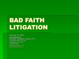 Pennsylvania Bad Faith Law