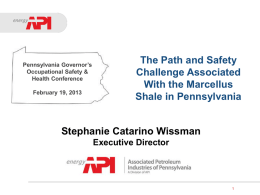 Marcellus Shale - Governor's Occupational Safety & Health