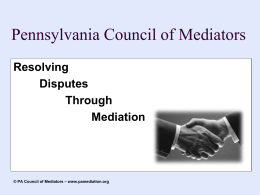 Introduction to Mediation Slide Show