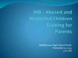 HIB Training for Parents - Middletown Township Public