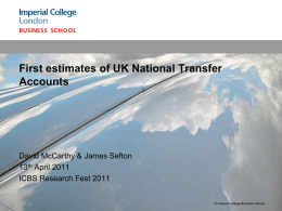 First estimates of UK National Transfer Accounts