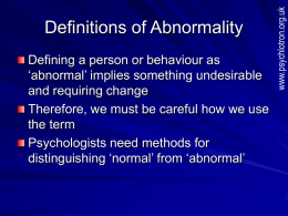 Definitions of abnormality slides