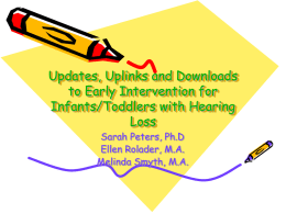 Updates, Uplinks and Downloads to Early Intervention for