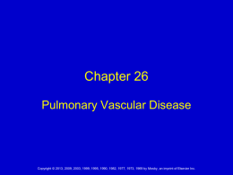 Chapter 26 Pulmonary Vascular Disease