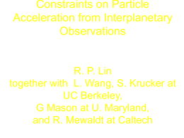 Constraints on Particle Acceleration from Interplanetary