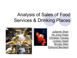 Analysis of Sales of Food Services & Drinking Places