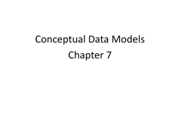 Entity Relationship Model Ch. 3