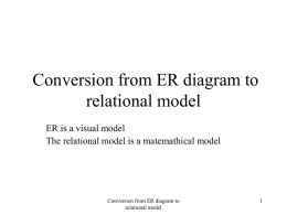 9. Konvertering fra ER-diagram til relationer / tabeller