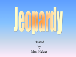 Jeopardy - Danielle Helzer
