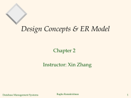Conceptual Design Using the ER Model