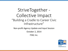 StriveTogether - Collective Impact “Building a Cradle to