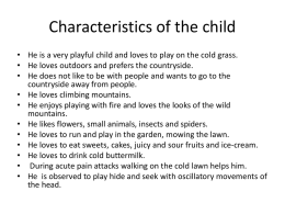 Characteristics of the child