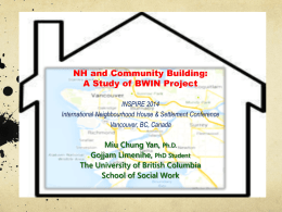 NH and Community Building: