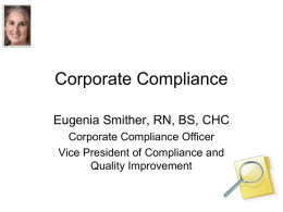 Corporate Compliance - Hospice of the Bluegrass