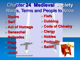 CHAPTER 24 FEUDAL SOCIETY 700 A.D.