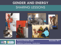 Gender and Energy Testing and Sharing Lessons from Action