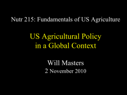 AGEC 640 – Agricultural Policy