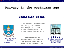 PosthumanPrivacy - Terasem Movement, Inc.