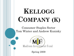Kellogg Company - James Madison University