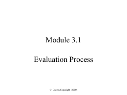 Module 3.1 Evaluation Process