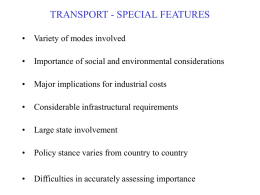 TRANSPORT - SPECIAL FEATURES