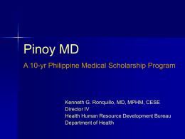 Pinoy MD Philippine Medical Scholarship Program