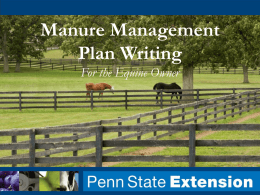Writing Manure Management Plans for Equine Owners