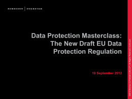 Data Protection Masterclass: The New Draft EU Data