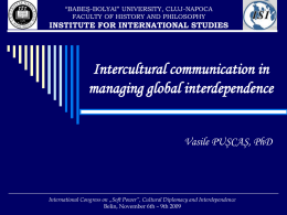Intercultural communication in managing global interdependence