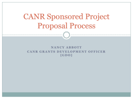 Preparing a Sponsored Project Proposal