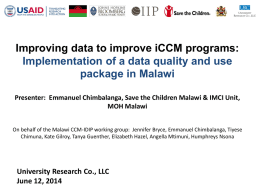 iCCM Embedded Research