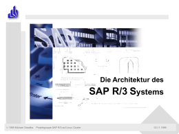 Die Architektur des SAP R/3 Systems
